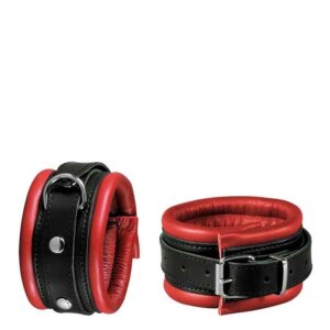 Leather Anklecuffs Red 5 cm