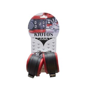 Leather Anklecuffs Red 5 cm