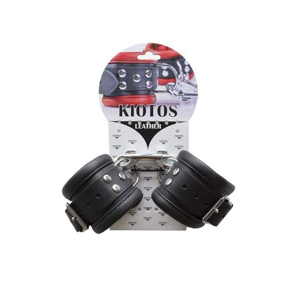 Leather Anklecuffs Black 6,5 cm