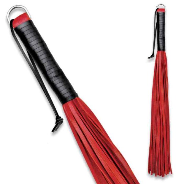 Leather Red Whip Soft 48 Strings