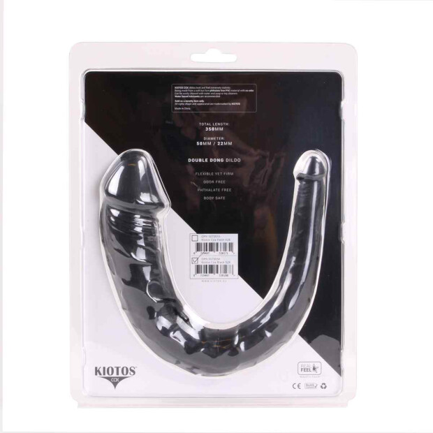 Kiotos COX 028 Black Doppeldildo Schwarz 35 cm ⌀ 5 cm