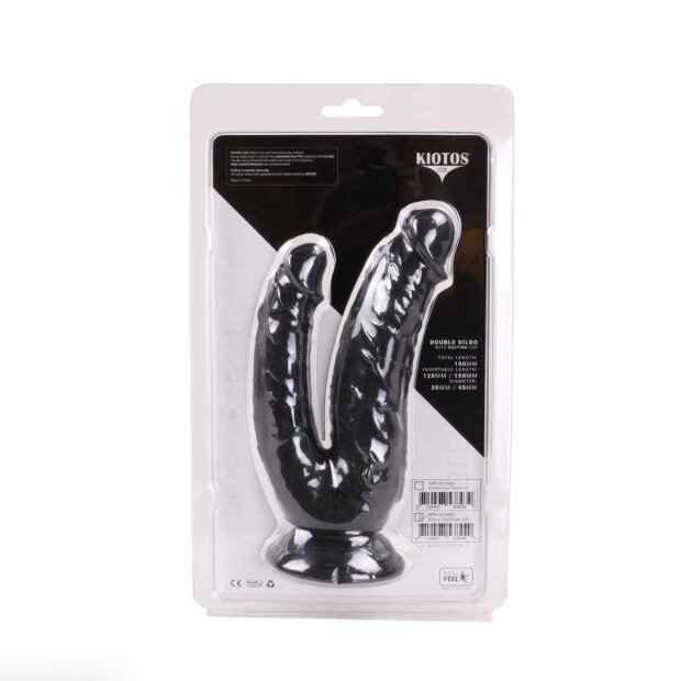 Kiotos COX 031 Black Doppeldildo Schwarz 21 cm ⌀ 4,5 cm