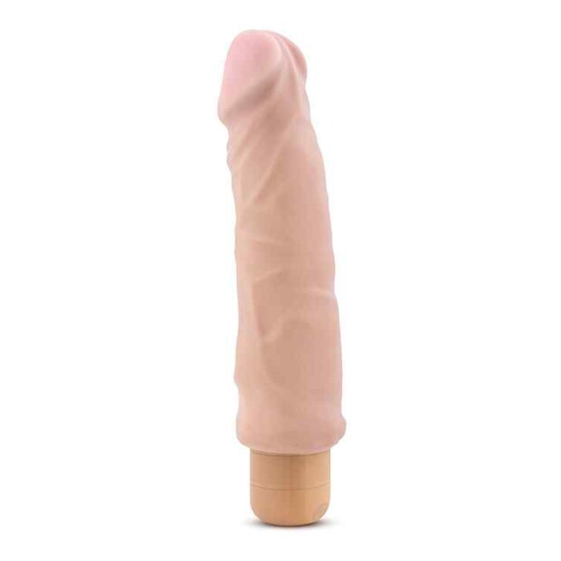 Blush X5 Plus Vibrating Hard On Vibrator Beige 23,4 cm