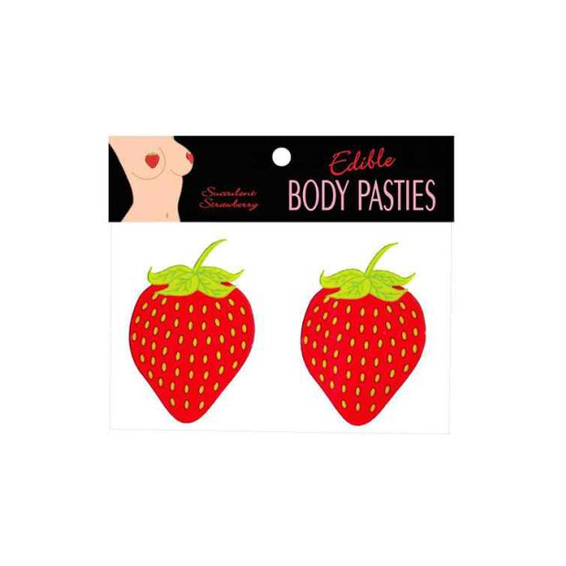 Essbare Nippel-Sticker Erdbeere