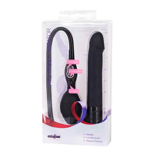 Seven Creations Premium Range Inflatable Vibrator Schwarz 15,5 cm ⌀ 3 cm