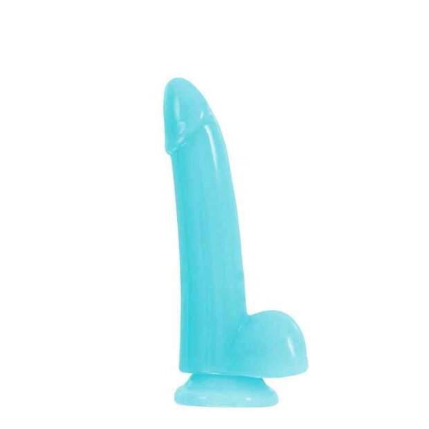 NS Novelties Firefly Smooth Glowing Dong Dildo Blau 14,5 cm