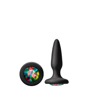 NS Novelties Glams Mini Rainbow Gem Analplug Schwarz ⌀...
