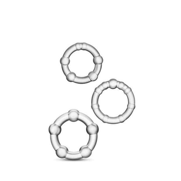 Blush Stay Hard Beaded Cockrings Penisringe Transparent ⌀ 3,8 cm