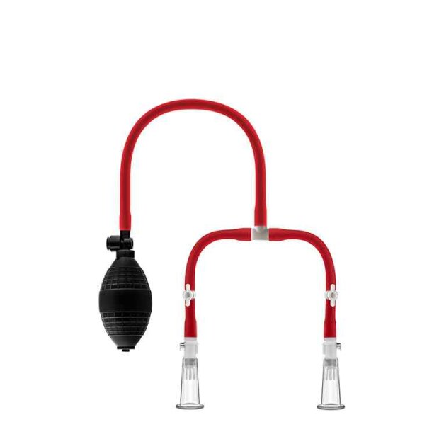 Blush Temptasia Nipple Squeeze Pump System Brust- und Nippelpumpe Rot Schwarz ⌀ 1,5 cm