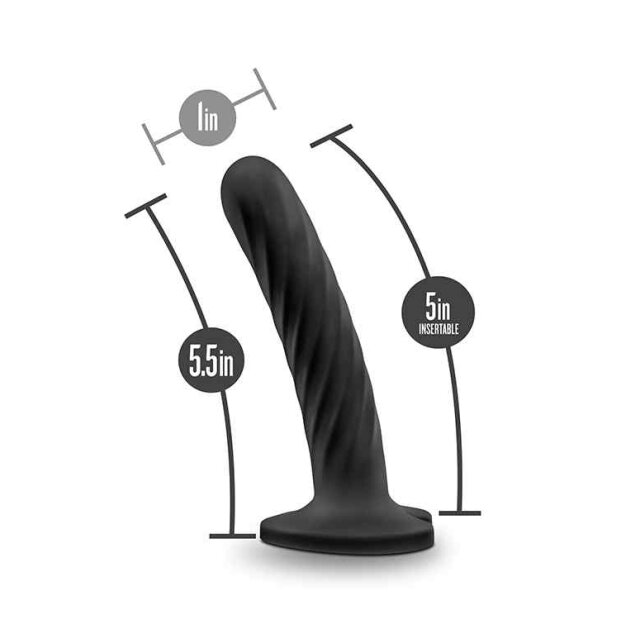 Blush Temptasia Twist Medium Dildo Schwarz 11,4 cm ⌀ 2,5 cm