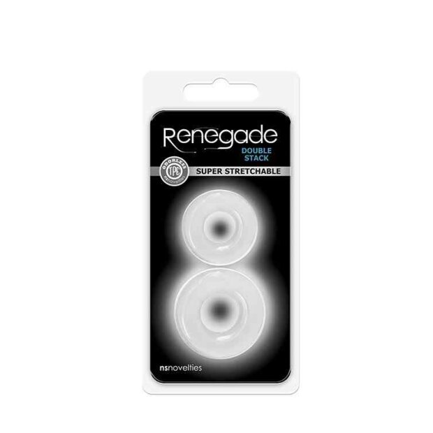 NS Novelties Renegade Double Stack Clear Penisring Transparent ⌀ 4,1 cm