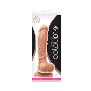 Colours Dual Density 8 Inch Dildo Flesh
