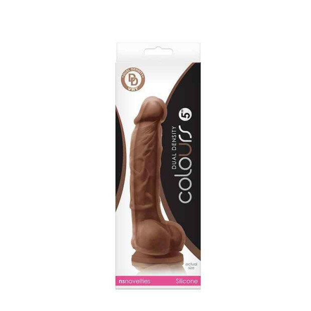 NS Novelties Colours Dual Density Dildo Braun 12,7 cm