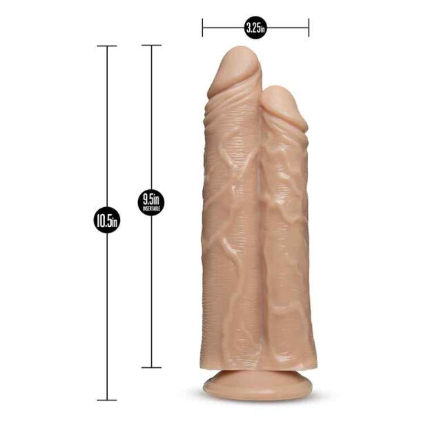Blush Dr. Skin Double Stuffed Dildo Beige 27 cm