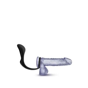 Anal Adventures Cock Ring Plug Black