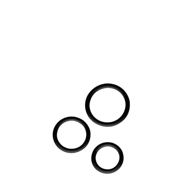 Dream Toys Silicone Cockrings 3er Penisringe Schwarz ⌀ 3,2 cm, 4,2 cm, 5 cm