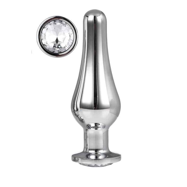 Dream Toys Gleaming Love Silver Pleasure Plug Large Analplug Silber ⌀ 4 cm