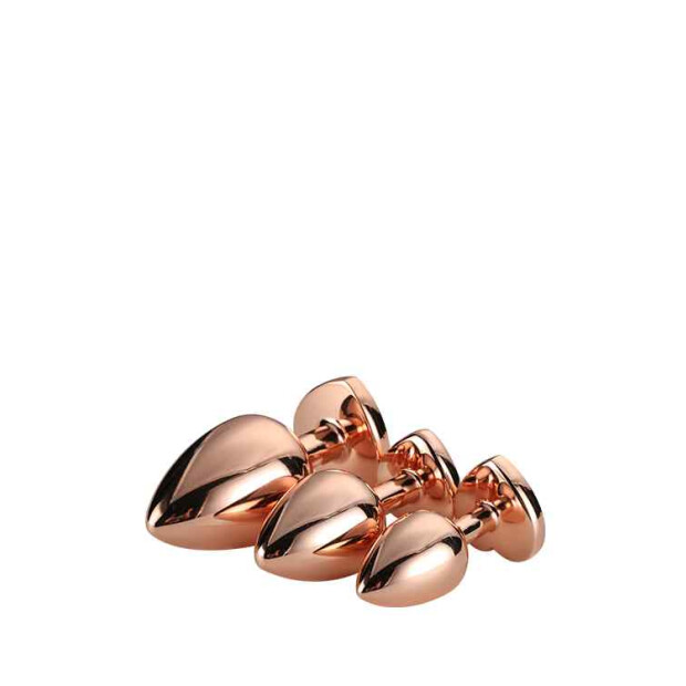 Gleaming Love Rose Gold Plug Set