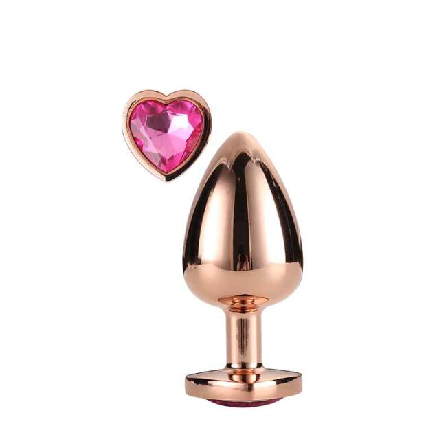 Gleaming Love Rose Gold Plug Large