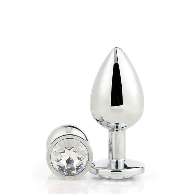 Dream Toys Gleaming Love Silver Plug Medium Analplug Silber ⌀ 3,4 cm