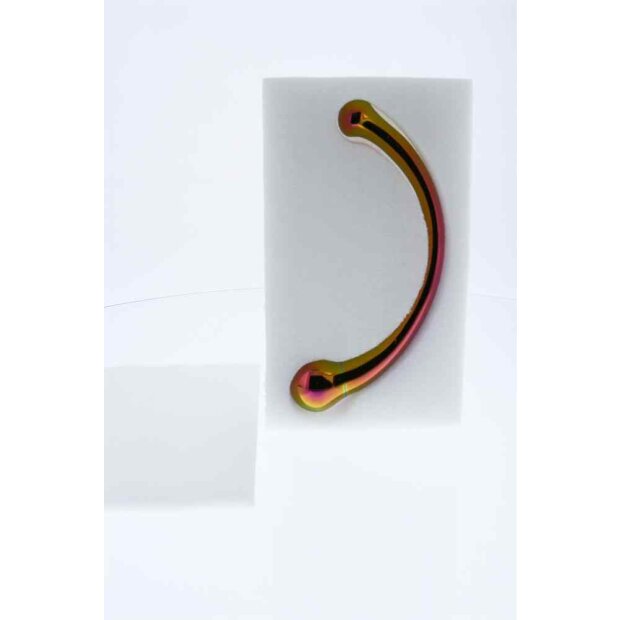 Dream Toys Glamour Glass Curved Big Wand Glasdildo Lila 21 cm