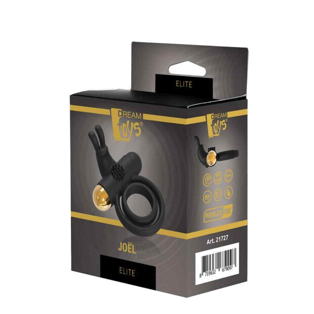 Dream Toys Elite Joel Penisring Schwarz ⌀ 2,5 cm und ⌀ 3,9 cm