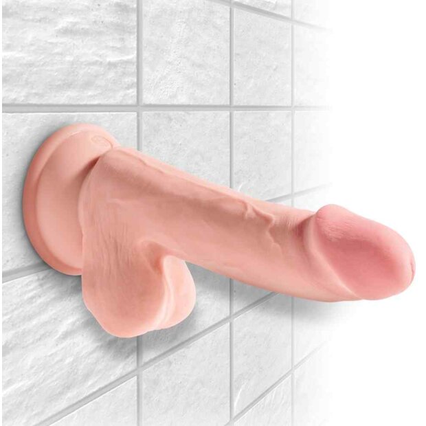 King Cock TD Cock with Balls Dildo Beige 17 cm