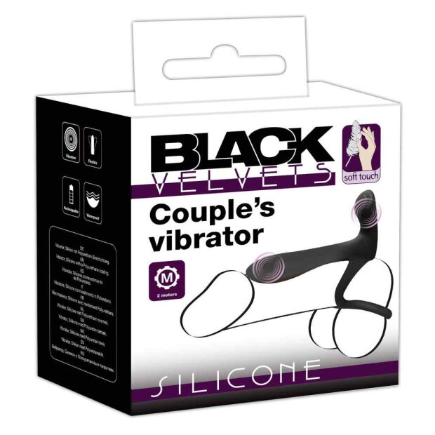 Black Velvets Couples Vibrator Penisring Schwarz ⌀ 3,2 cm