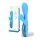 UltraZone Excite 6x Rabbit Style Silicone Vibe - Blue