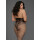 Queen Size Open-Cup Bodystocking - Black