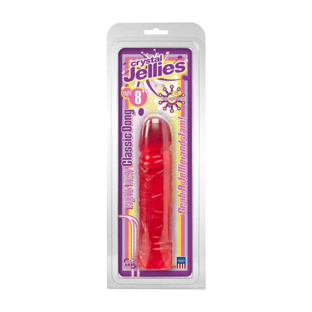 Crystal Jellies 8 Inch Classic Dong Pink