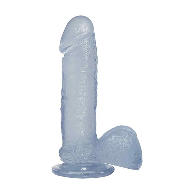 7 Inch Realistic Cock with Balls - Clear