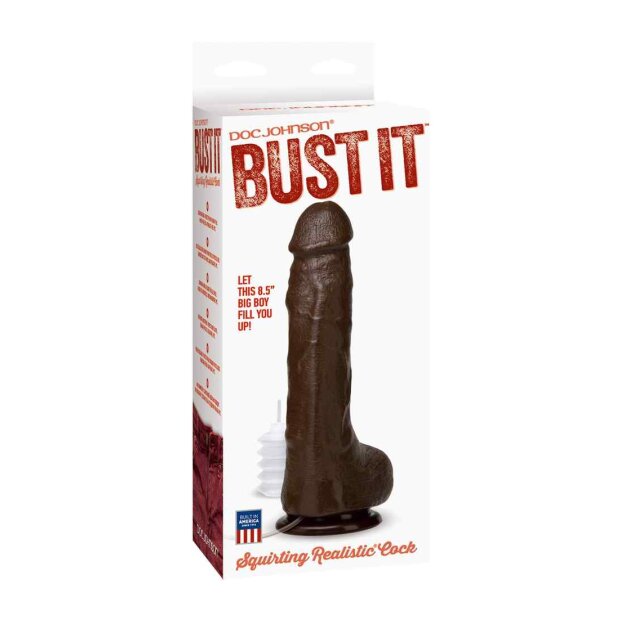 Squirting Realistic Cock - 1 oz. Nut Butter - Black