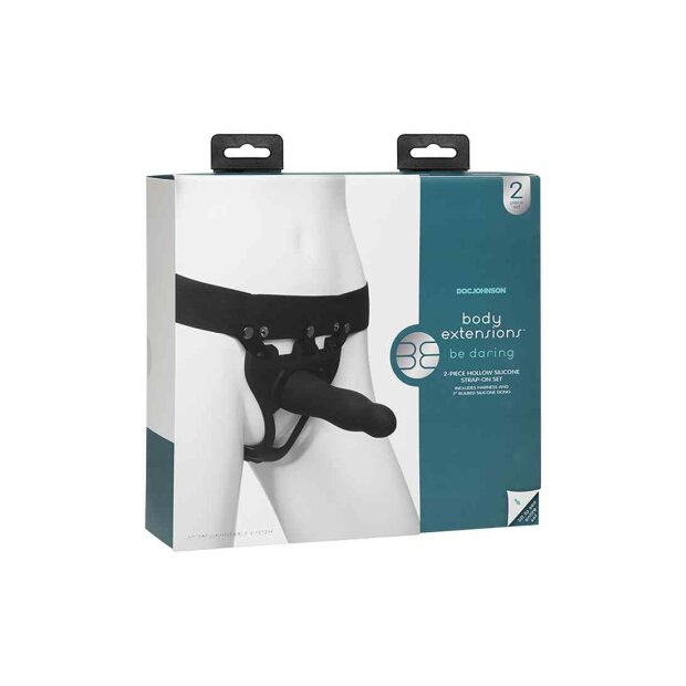 Doc Johnson BE Daring Strap-On Schwarz 17,8 cm ⌀ 4,7 cm