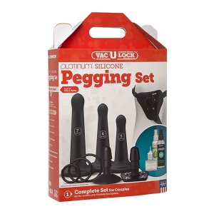 Doc Johnson Vac-U-Lock Silicone Pegging Set Strap-On...