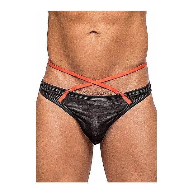 Sport Strap Thong - Black - L/XL