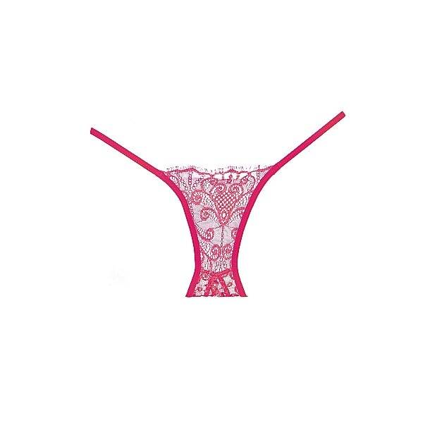 Adore Enchanted Belle Panty ( Crotchless ) - Hot Pink - OS