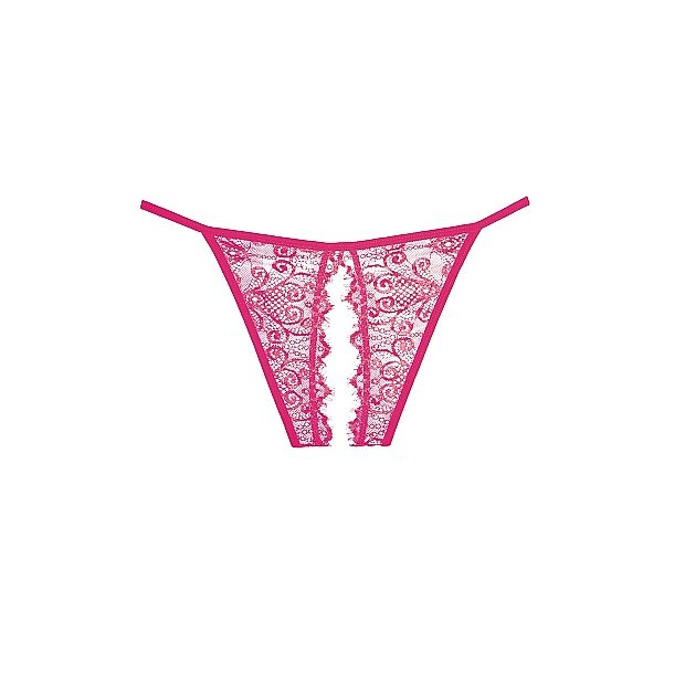 Adore Enchanted Belle Panty ( Crotchless ) - Hot Pink - OS