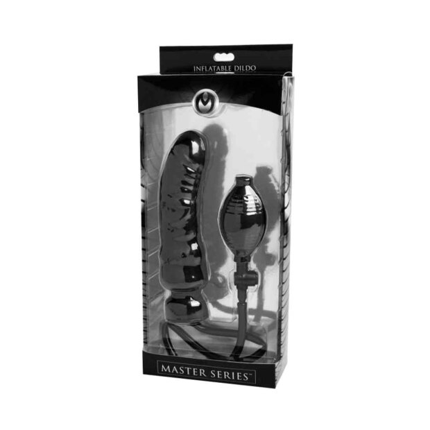 XR Brands Master Series Renegade Aufblasbarer Dildo Schwarz 33 cm ⌀ 11,4 cm