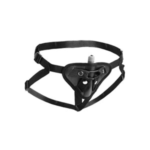 XR Brands Sutra Fleece Lined Strap-On Schwarz