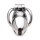 Master Series Rikers 24-7 Stainless Steel Locking Chastity Cage - Silver