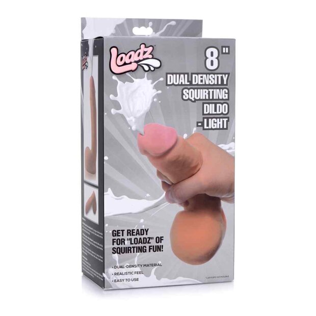 8" Dual Density Squirting Dildo - Light