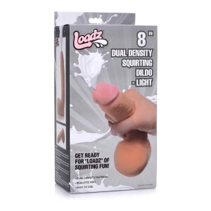 8" Dual Density Squirting Dildo - Light