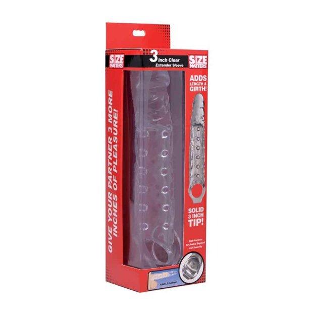 Size Matters Clear Extender Sleeve Penishülle Transparent