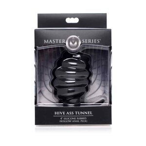 Hive Ass Tunnel 4" Silicone Ribbed Hollow Anal Plug...