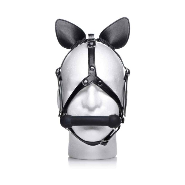 Dark Horse Pony Head Harness with Silicone Bit - Black