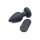 Silicone Vibrating LED Plug - Medium - Black