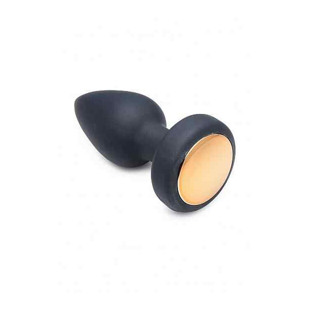 Silicone Vibrating LED Plug - Small - Black
