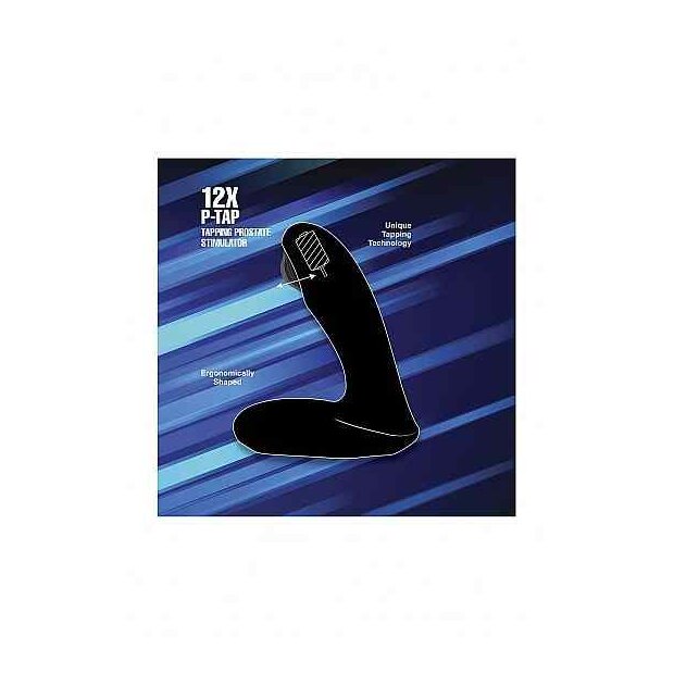 XR Brands P-PULSE Tapping Prostate Stimulator Schwarz ⌀ 5 cm