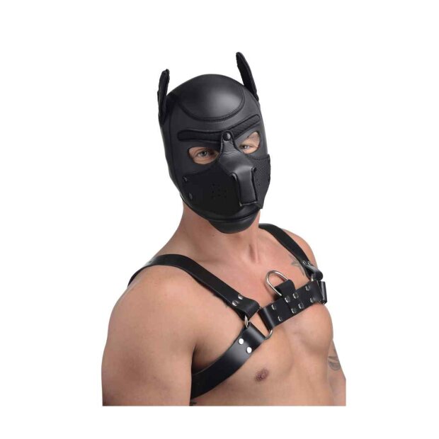 Spike Neoprene Puppy Hood - Black